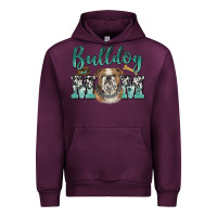 Mauve Wine bulldog mom Urban Hoodie - BarkalooDesign