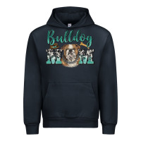 Navy bulldog mom Urban Hoodie - BarkalooDesign