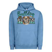 Pigment Pebble Blue bulldog mom Urban Hoodie - BarkalooDesign