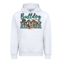 White bulldog mom Urban Hoodie - BarkalooDesign
