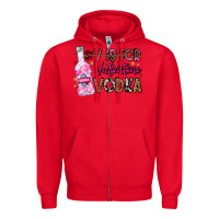 Red V is For Valentine Vodka Zipper Hoodie - CowhideDigitalArt
