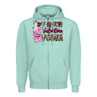Seafoam V is For Valentine Vodka Zipper Hoodie - CowhideDigitalArt