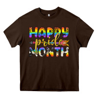 Chocolate Brown Western Happy Pride Month LGBTQ+ Heavy Core Tee - BundleAndBundleShop