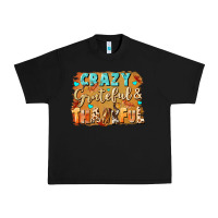 Black Crazy grateful and thankful Urban Heavy Tee - NancyCooperArtShop