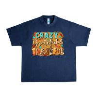 Navy Crazy grateful and thankful Urban Heavy Tee - NancyCooperArtShop