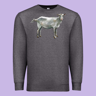 Saanen Goat Premium Sweatshirt Designed By Lillyallendesigns