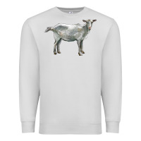 Dove Grey saanen goat Premium Sweatshirt - LillyAllenDesigns
