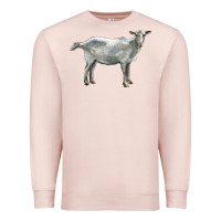 Pale Pink saanen goat Premium Sweatshirt - LillyAllenDesigns