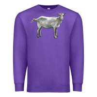 Purple saanen goat Premium Sweatshirt - LillyAllenDesigns