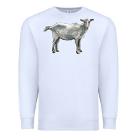 White saanen goat Premium Sweatshirt - LillyAllenDesigns