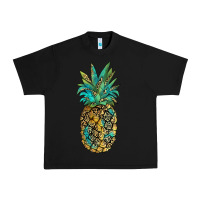 Black leopar turquoise pineapple Urban Heavy Tee - JahusDesignShop