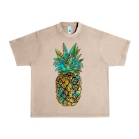 French Oak leopar turquoise pineapple Urban Heavy Tee - JahusDesignShop