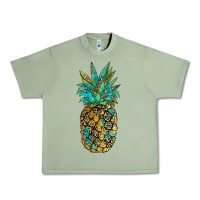 Oil Green leopar turquoise pineapple Urban Heavy Tee - JahusDesignShop