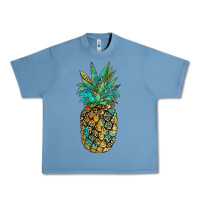 Pebble Blue leopar turquoise pineapple Urban Heavy Tee - JahusDesignShop