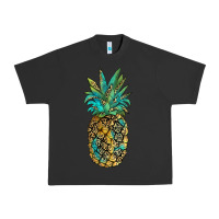 Pigment Black leopar turquoise pineapple Urban Heavy Tee - JahusDesignShop