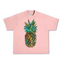 Salmon leopar turquoise pineapple Urban Heavy Tee - JahusDesignShop