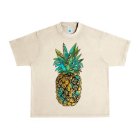 Sandshell leopar turquoise pineapple Urban Heavy Tee - JahusDesignShop
