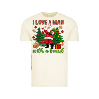 Vintage Arctic I love a man with a beard Christmas Vintage Tee - NancyCooperArtShop