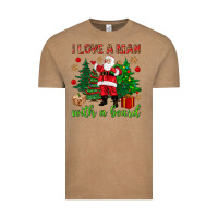 Vintage Coffee I love a man with a beard Christmas Vintage Tee - NancyCooperArtShop