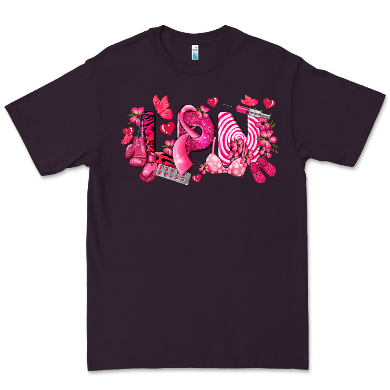 Lpn Breast Cancer Certified Nursing Assistant Premium Tee by LillyAllenDesigns | Teevron