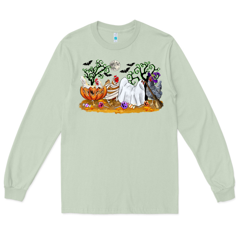 Halloween Chicken Long Sleeve Tee by CowGirlArtShop | Teevron