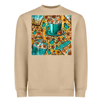 American Football Coffee Cups With Butterfly And Leopard Seamless Patt Heavyweight Sweatshirt | Teevron