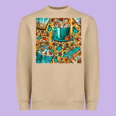 American Football Coffee Cups With Butterfly And Leopard Seamless Patt Heavyweight Sweatshirt Designed By Bundleandbundleshop