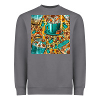 Storm american football coffee cups with butterfly and leopard seamless patt Heavyweight Sweatshirt - BundleAndBundleShop