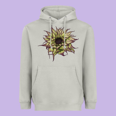 Sun   Fill Purple Sunflower Heavyweight Hoodie Designed By Lillyallendesigns