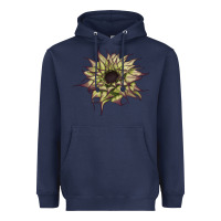 Navy sun   fill purple sunflower Heavyweight Hoodie - LillyAllenDesigns
