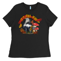 Black It's Fall Y'all Skunk Ladies Tee - LillyAllenDesigns