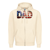 Sandshell American Flag Dad 4th of July Zipper Hoodie - LillyAllenDesigns