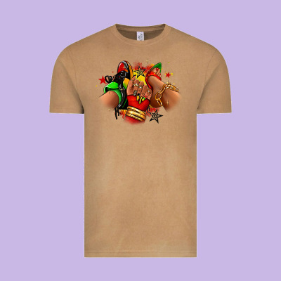 Juneteenth Sneaker And Heel Afro Woman Vintage Tee Designed By Ranaportraitstore