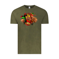 Vintage Olive Juneteenth sneaker and heel afro woman Vintage Tee - RanaPortraitStore
