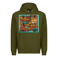 Army Green autumn skies pumpkin pies tumbler Premium Hoodie - BundleAndBundleShop