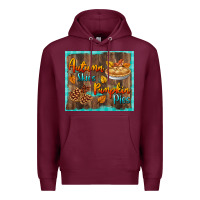 Burgundy autumn skies pumpkin pies tumbler Premium Hoodie - BundleAndBundleShop