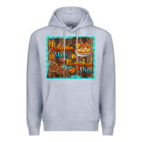 Heather Grey autumn skies pumpkin pies tumbler Premium Hoodie - BundleAndBundleShop