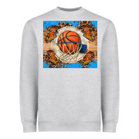 Heather Grey basketball Heavyweight Sweatshirt - FaDigitalArtStudio