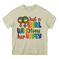 Mossy Just A Girl Who Loves Her Wifey Heavy Core Tee - BundleAndBundleShop