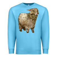 Ocean Blue Angora Goat Premium Sweatshirt - LillyAllenDesigns