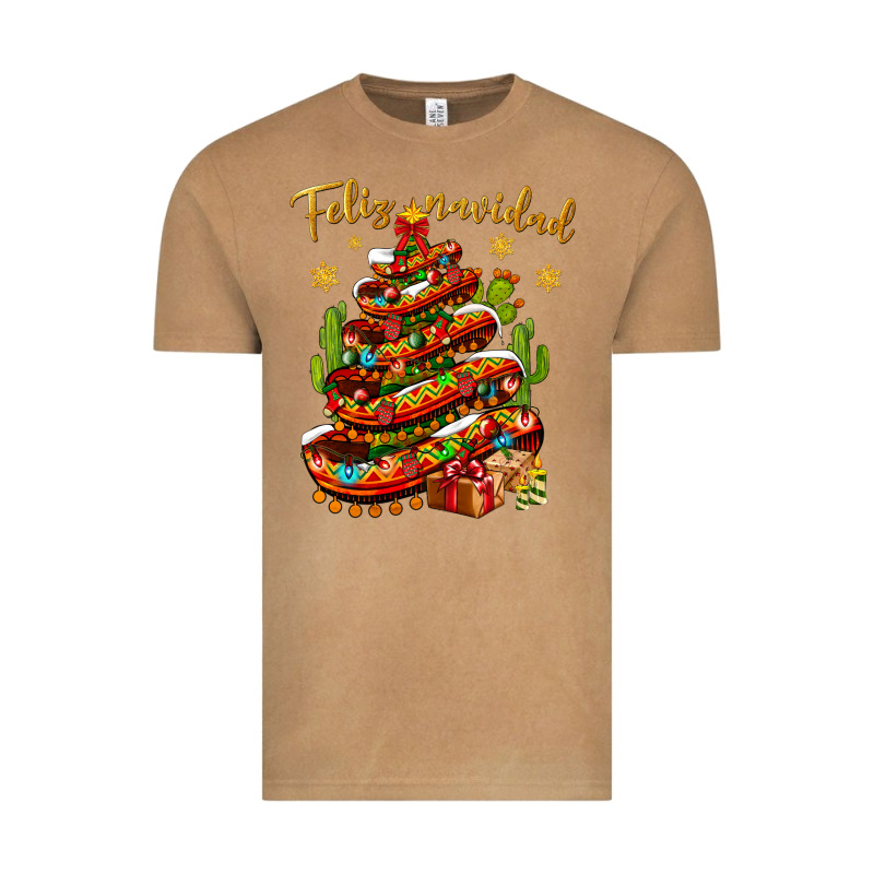 Christmas Feliz Navidad Vintage Tee by NancyCooperArtShop | Teevron