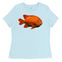 Baby Blue California Garibaldi Fish Ladies Tee - RanaPortraitStore