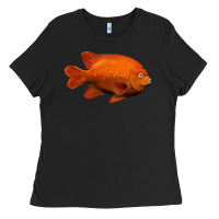 Black California Garibaldi Fish Ladies Tee - RanaPortraitStore