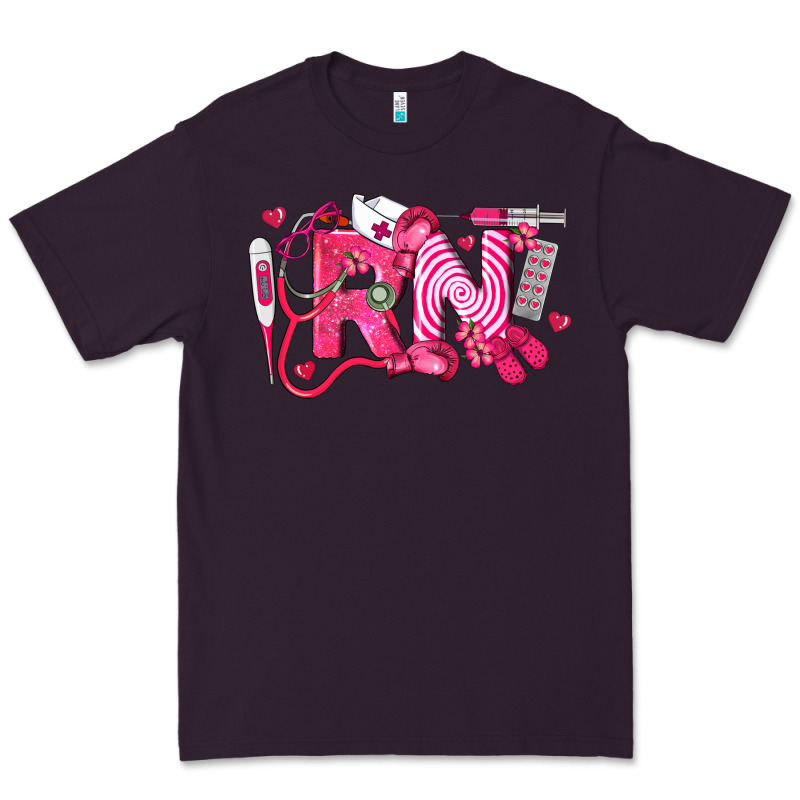 Rn Breast Cancer Registered Nurse Premium Tee by LillyAllenDesigns | Teevron