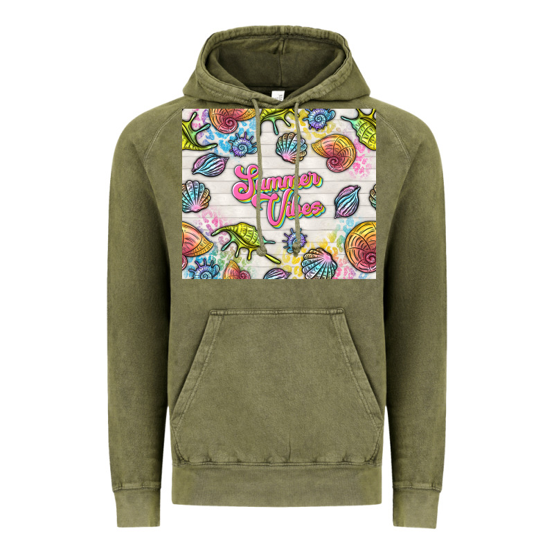 Summer Vibes With Sea Shells Vintage Hoodie by TumblerDesignByShophia | Teevron