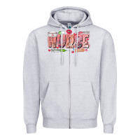 Heather Grey Nurse Valentine Zipper Hoodie - CowhideDigitalArt