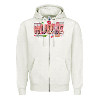 Oatmeal Heather Nurse Valentine Zipper Hoodie - CowhideDigitalArt