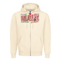 Sandshell Nurse Valentine Zipper Hoodie - CowhideDigitalArt
