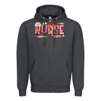 Smoke Nurse Valentine Zipper Hoodie - CowhideDigitalArt