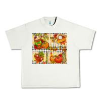Pistachio Hello Fall pumpkins Urban Heavy Tee - NancyCooperArtShop